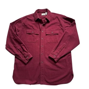 L.L. Bean Men's Chamois button up shirt deep wine size large - Picture 1 of 6