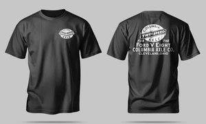 MEDIANO Columbia 2 Velocidades Eje - Camiseta Negra Manga Corta - Flathead Hot Rod - Imagen 1 de 1