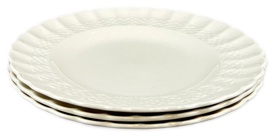 Spode Chelsea Wicker Salad Plate VTG Brown Copeland Mark Set of 3 - Image 1 of 4