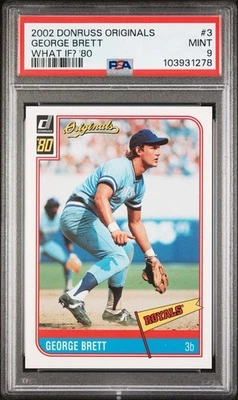 George Brett - 2002 Donruss Originals What If '80 - Tarjeta #3 - KC Royals - PSA 9 Foto 1 de 4