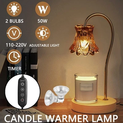 Candle Warmer Lamp Adjustable Glass Lamp Candle Warmer with Timer Dimmable Gifts - Image 1 of 4