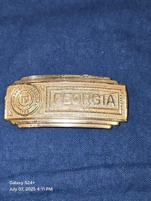 Hebilla de cinturón vintage de los Bulldogs UGA de la Universidad de Georgia Foto 1 de 4