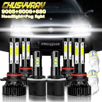 LED Headlight High/Low Beams + Fog Light Bulbs For Buick Century Regal 1997-2005 - Image 1 of 4