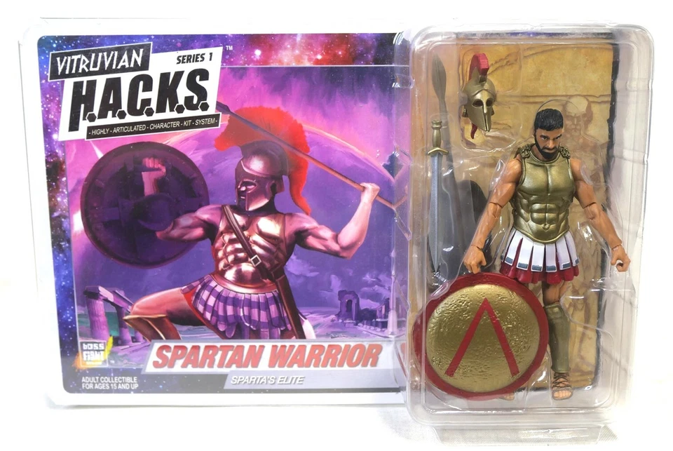 BOSS FIGHT Vitruvian HACKS 系列 1 斯巴达战士斯巴达的精英 MOC — 第 1/1 张图片