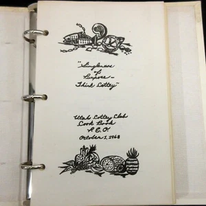 Vintage Utah Cottey Club Cookbook Recipe Collection PEO College - Picture 1 of 7