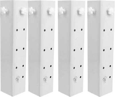 Подставки для кровати высокопрочные упаковка 4 шт. белые диаметр 3,15 дюйма стальной материал регулируемые - Изображение 1 из 4