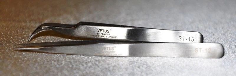 Vetus High Quality Straight & Curved Tweezers Eyelash Extensions *New* - Image 1 of 1