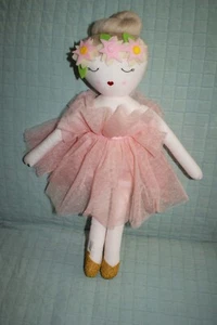 Hearts of Yarn Madeleine Ballerina Doll Tulle Flowers Fast Shipping - Picture 1 of 7