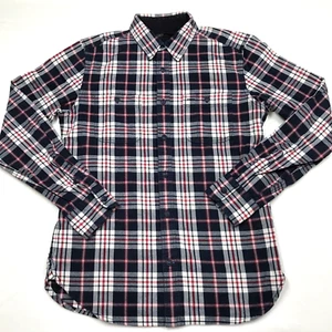 GAP Flanellhemd Herren S schwarz rot Tattersall kariert Preppy Grungecore Outdoor  - Bild 1 von 18