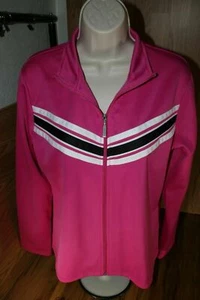 Women’s Medium Tall Athletic Track Zippered softshell Jacket Neon Pink NWOT - Picture 1 of 8