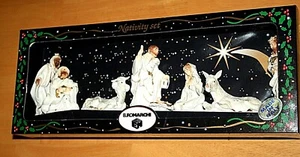 Euromarchi 8 Piece Holy Nativity 4" Figure Set New Box Italy Christmas $140 New - Picture 1 of 3