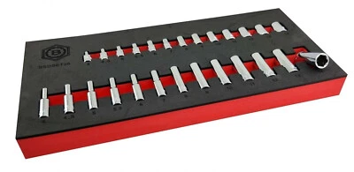 Britool 1/4 Drive 26 pieces Standard Socket Set Deep Standard Socket 4mm - 14mm - Image 1 of 4