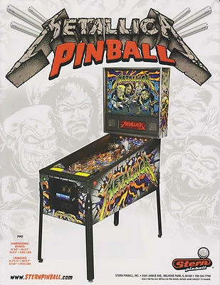 2013 STERN METALLICA PINBALL FLYER - Image 1 of 2