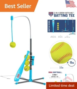 Kids Baseball Batting Tee Set Adjustable Youth Tee with Ball and Bat for Grown - Picture 1 of 12