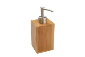Dispenser di sapone in bambù ricaricabile per il bagno - Foto 1 di 8