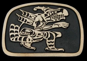 NWC Ceremonial Dancer Design Belt Buckle Solid Bronze Rainbow Metals Brand New! - Picture 1 of 2