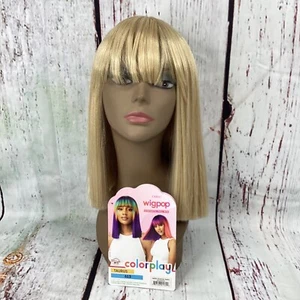 Stier 613 Platinblonde stumpf geschnittene Perücke mit Knall klassische Kappe Synthetik - Bild 1 von 7