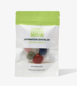 Juego de Cristal de Afirmación Hermanas Psíquicas Nuevos Comienzos - - Imagen 1 de 2