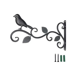Plant Hanger Bracket Iron Plant Wall Hanging Basket Bracket Bird Feeder Decor - Picture 1 of 6