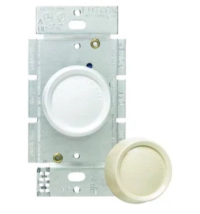 Lutron FSQ-2FH-DK 3-Gang Drehlüfterschalter 1,5 A 120 V - weiß/elfenbein Regler - Bild 1 von 2