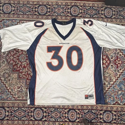 Camiseta Nike Hombres Denver Broncos Terrell Davis Talla XL Blanca De Colección Foto 1 de 4