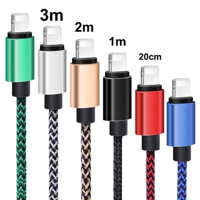 Cable Cargador Carga Rápida para iPhone 14 13 12 11 XS XR X 8 7 Plus iPad Datos USB Foto 1 de 4