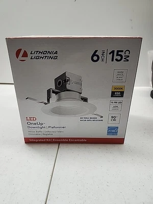 Kit Downlight Integrado Deflector Blanco Lithonia Lighting OneUp LED 6" Foto 1 de 2