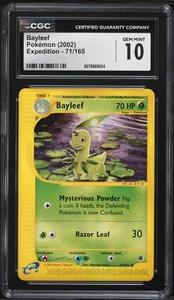 2002 Pokemon Expedition Bayleef #71 CGC 10 GEM MINT - Picture 1 of 1