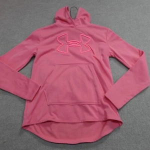 Under Armour Womens Sweater Small Pink Thumb Holes Hoodie NEW - Picture 1 of 8