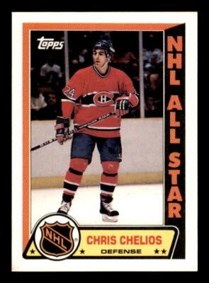1989-90 Topps Hockey Sticker Inserts #1 Chris Chelios Canadiens - Image 1 of 2