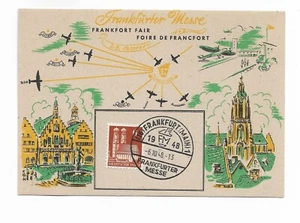 EU / 6.10.1948 FRANKFURT (MAIN) 1 Frankfurter Messe, Sonder-Stempel bildseitig - Bild 1 von 2