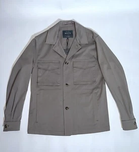 Private White VC Men’s Shacket Overshirt Size 3 Medium Stone 4 Pocket Shirt Coat - Picture 1 of 9