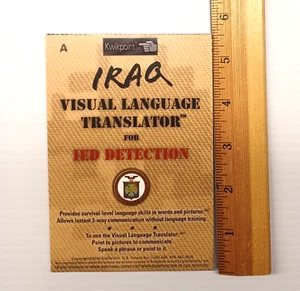 Traductor de lenguaje visual Kwikpoint Iraq y detección de artefactos explosivos improvisados - Imagen 1 de 4