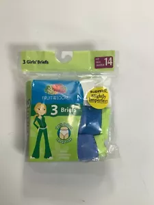 Girls Fruit Of The Loom Blue White Briefs Size 14 / 3 pack NEW! - Picture 1 of 3