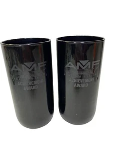 Lote de 2 gafas de bebida de vidrio de cobalto AMF para centro de bolos premio - Imagen 1 de 7