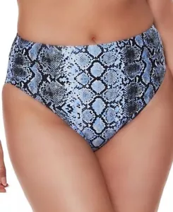 New Bar III PERIWINKLE ALLURE Slitherin High Rise Bikini Swim Bottom Medium NWT - Picture 1 of 4