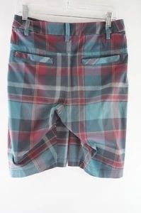 Lululemon Size 30 Multicolor Plaid Shorts Pockets Cotton Polyester Elastane - Picture 1 of 8