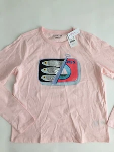 JCREW CREWCUTS KIDS XXL (14-15) PINKCOTTON LONG SLEEVES  SARDINES GIRLS UNISEX I - Picture 1 of 4