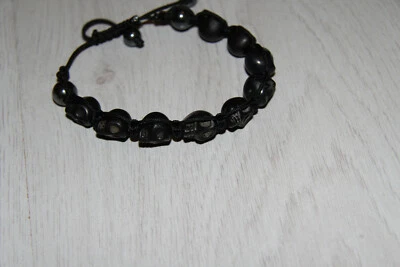 Sugar Skull Armband Schwarz Tattoo Armband Vintage Armband Black Edition - Bild 1 von 3