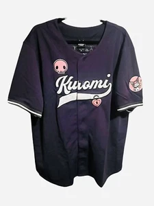 Nueva camiseta de béisbol Sanrio Kuromi para adultos talla 2X púrpura con botones auténtica nueva con etiquetas - Imagen 1 de 13