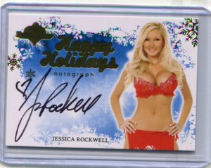 JESSICA ROCKWELL 2012 BenchWarmer Happy Holidays Authentic Autograph 😳