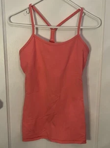 🍋 LULULEMON *Power Y Tank Top* Womens 6 Racerback Coral Pink Orange - Picture 1 of 4