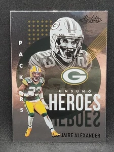 2021 Panini Absolute Unsung Heroes Jaire Alexander Green Bay Packers #UH10 - Picture 1 of 2
