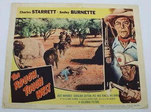 Charles Starrett Smiley Burnette The Rough Tough West Lobby Card 1952 Western VG - Picture 1 of 3