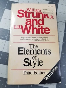 RARE 1979 Vintage CLASSIC The Elements of Style by Strunk and White 3rd Edition - Imagen 1 de 9