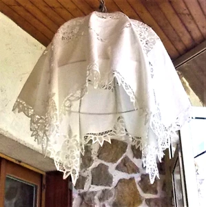 PLAFONNIER SUSPENSION BRODE MAIN  4 PANS DENTELLE RENAISSANCE  - Imagen 1 de 4