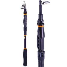 Sougayilang Graphite Carbon Fiber Portable Spinning Telescopic Fishing Rod for