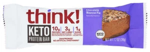 Think Keto Protein Bar Chocolate Mousse Pie 1.2 Oz Pack Of 4 - Picture 1 of 4
