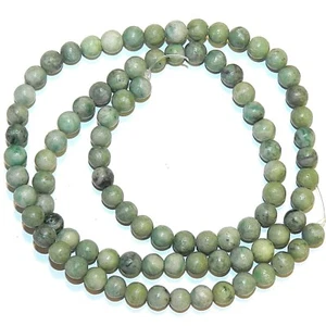 GR197 Green Ching Hai Jade 4mm Round Dolomite Gemstone Beads 16" - Picture 1 of 3