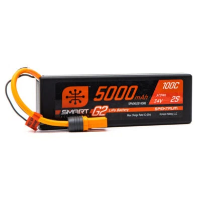 Spektrum Lipo Akku 2S 7,4V 5000mAh Smart G2 LiPo 100C IC5 - Bild 1 von 2